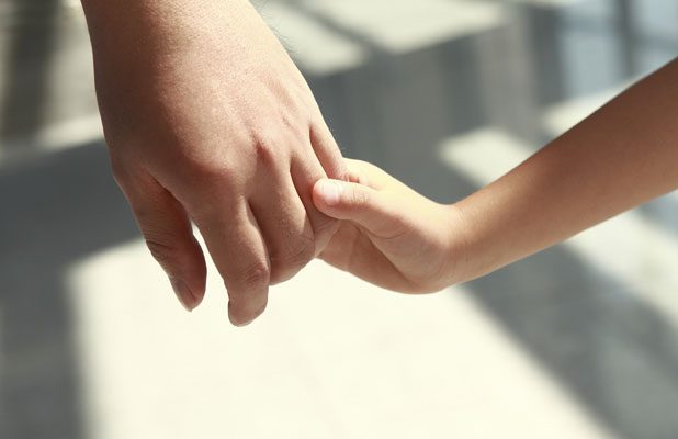 holding hands