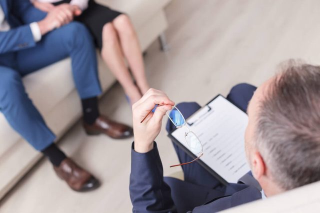 Happy marriage starting new life after therapy session