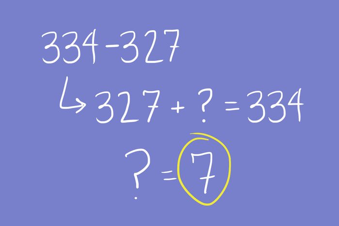 subtracting by adding