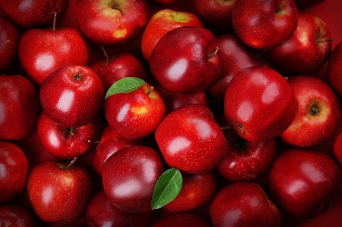Red apples background