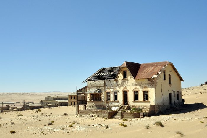Ghost diamond mining town Kolmanskop near Luederitz, Namibia, Africa