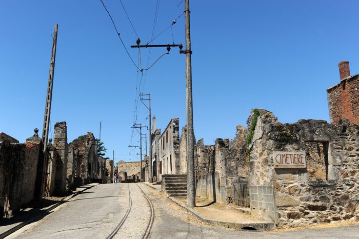 Various Oradour sur Glane the village in France where over 600 men women and children were killed by the Nazis in June 1944