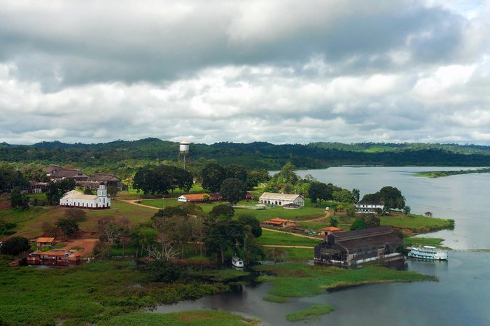 Amazonia, September 11, 2006. Aerial view of the city of Fordlandia. A city that was abandoned after the rubber market in the northern region of Brazil ended