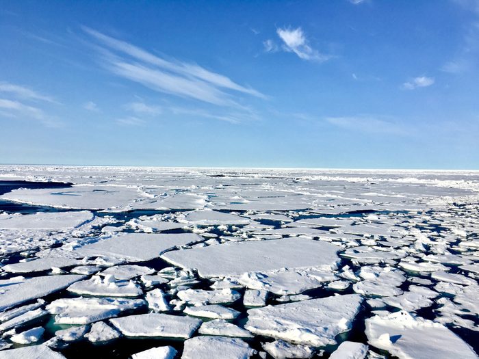 Sea ice at the North Pole