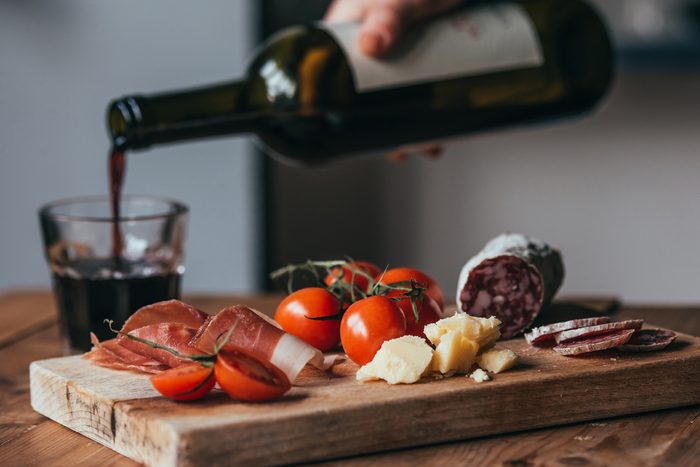 wine and cheese. Romantic ideas for her