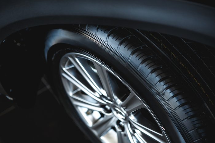 luxury car wheel close-up