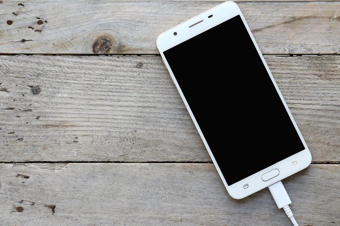 Smart mobile phone on charging