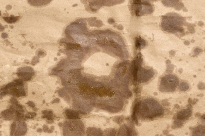 Greasy And Grundy Brown Paper Bag Background Shot Close Up