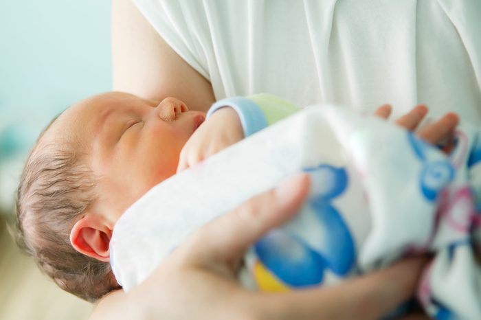 newborn in the maternity ward
