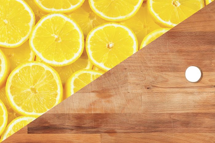 things to clean with lemons wood cutting board