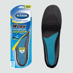 Insole rests beside its packaging, showcasing text: 