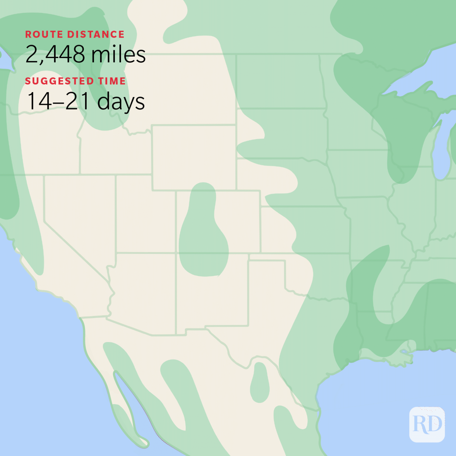 Animated map of road trip