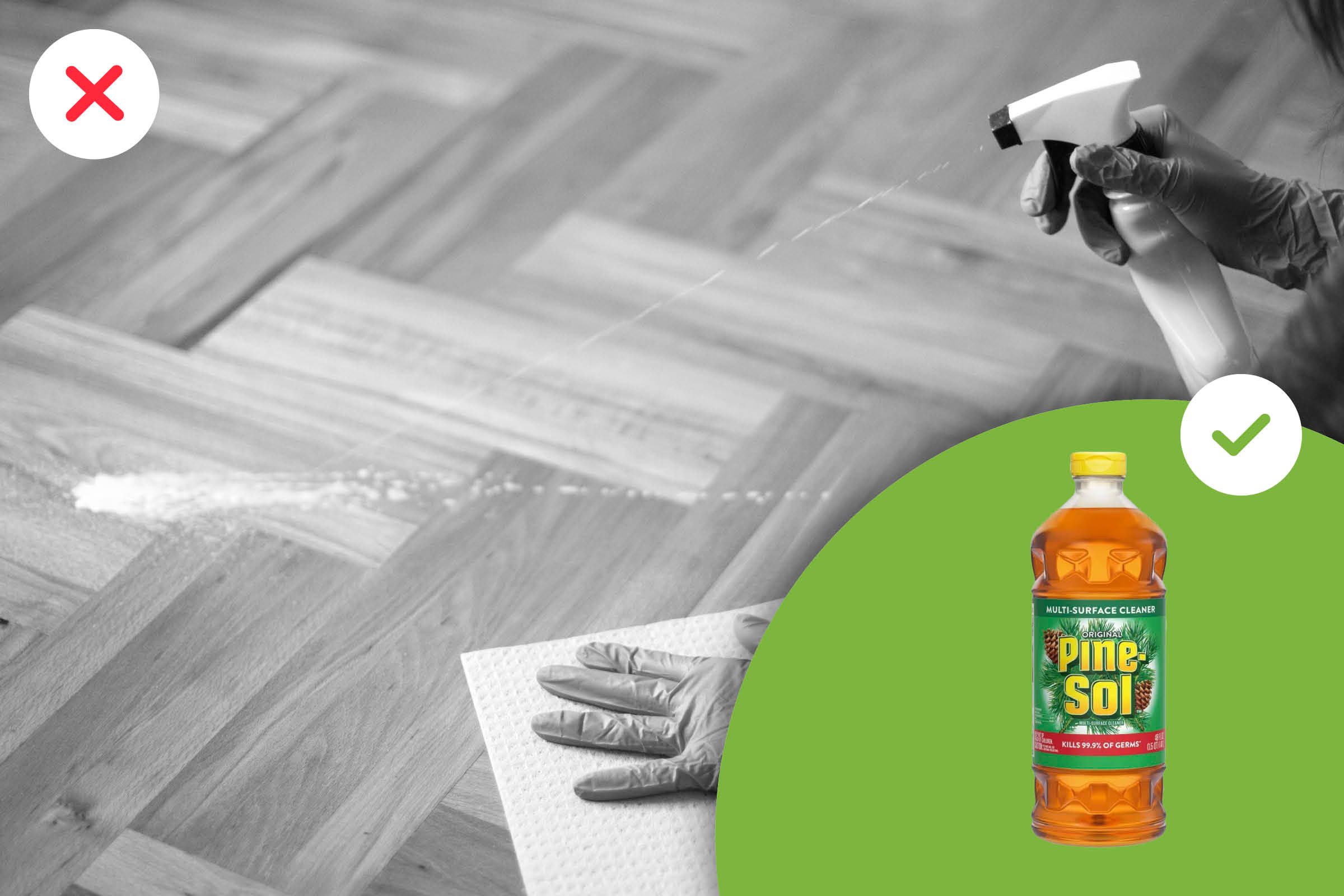 Products you should not use on a wooden floor