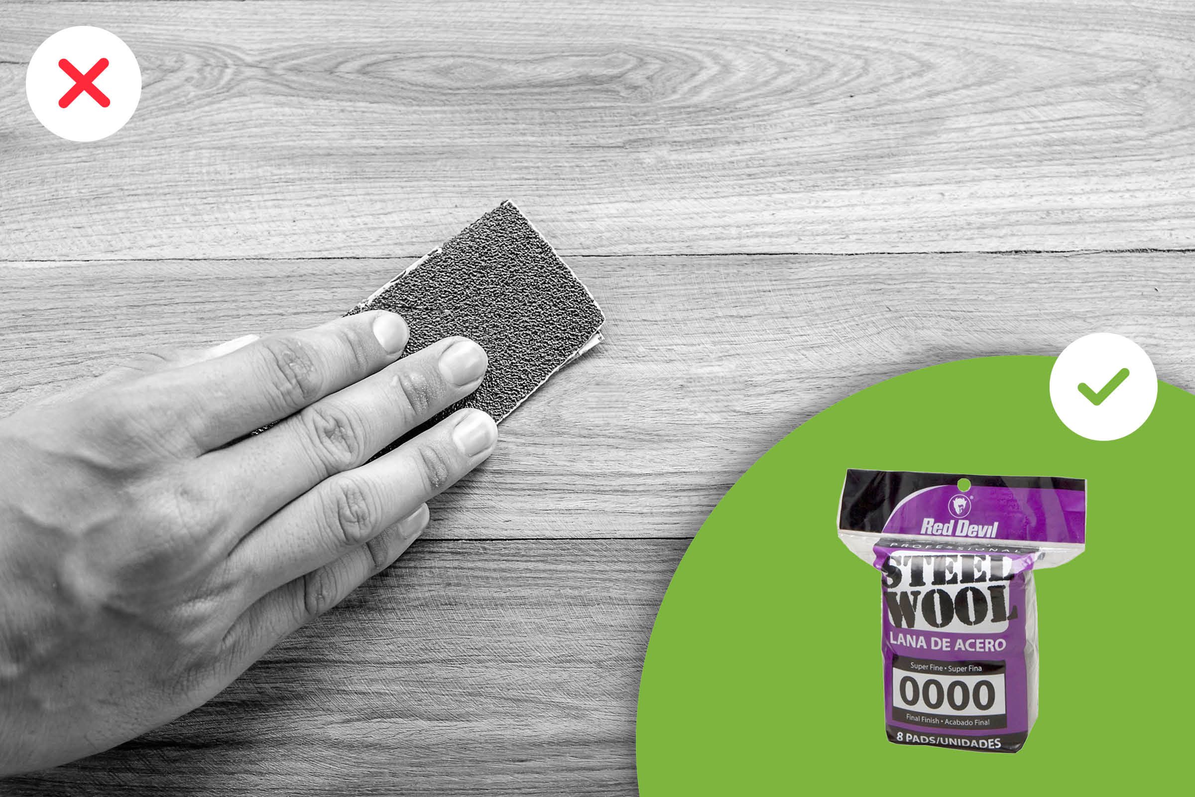 Cleaning a wooden floor