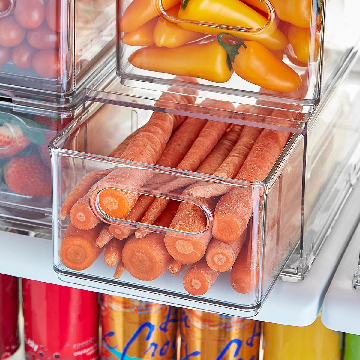 Divided fridge drawers
