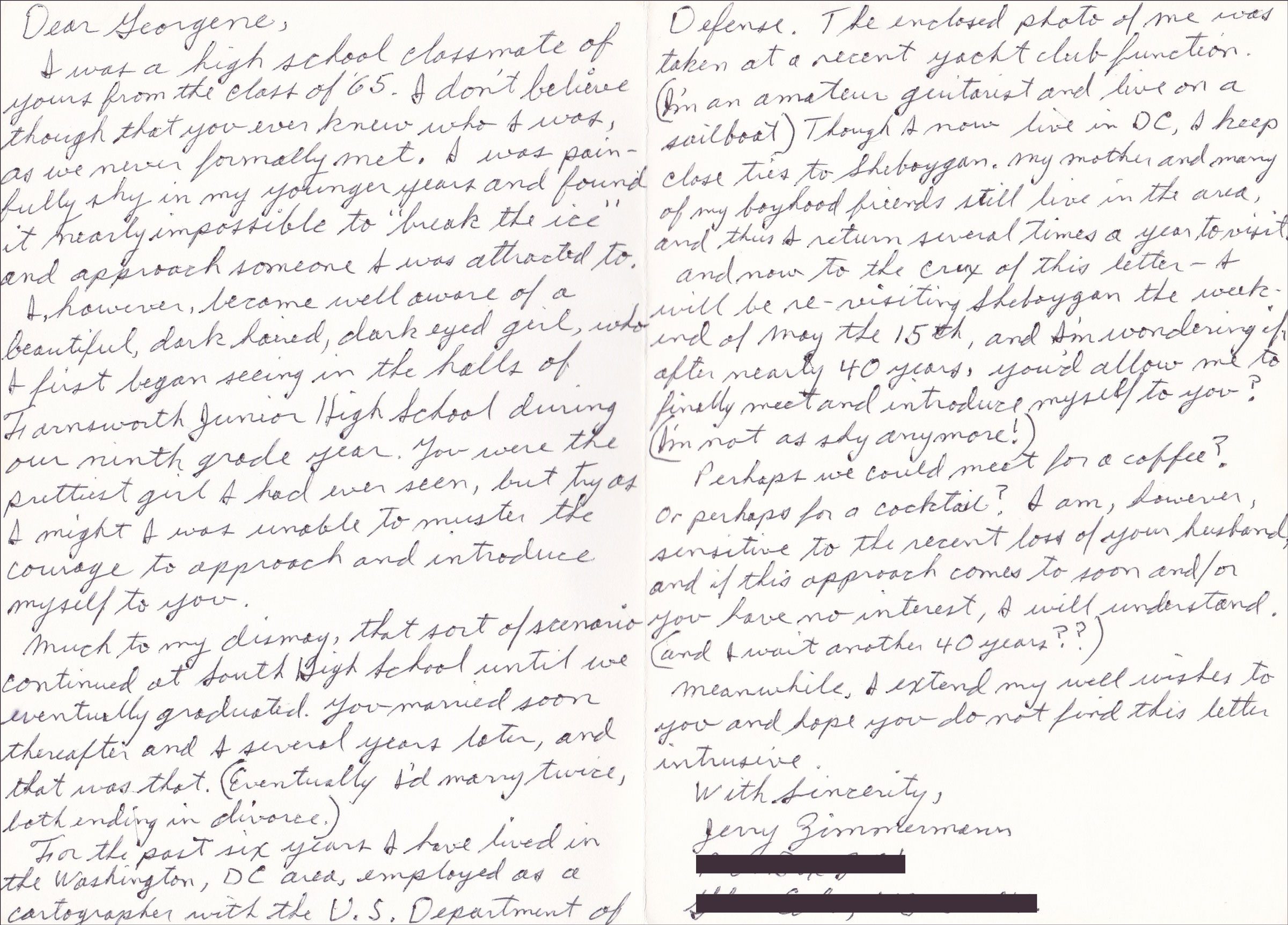 Jerry's handwritten note that started it all