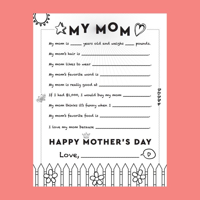 My mom is mothers day card