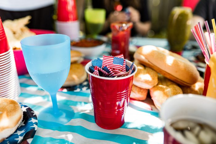 4th of July BBQ table set up
