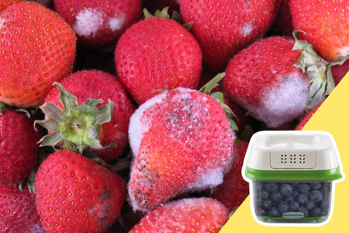 Moldy Berries with inset of berry container