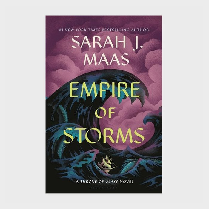Cover depicts a ship navigating through swirling waves against a stormy, purple sky. Text reads: 