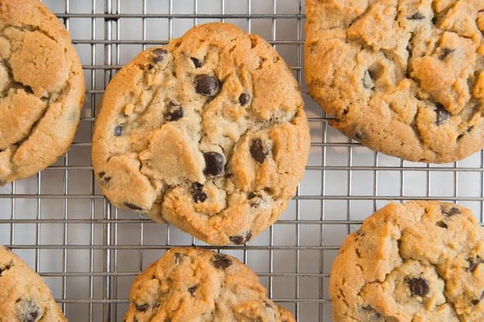 Studio shot of chocolate chip cookies