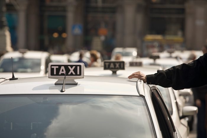 taxi cars in Italy Milan
