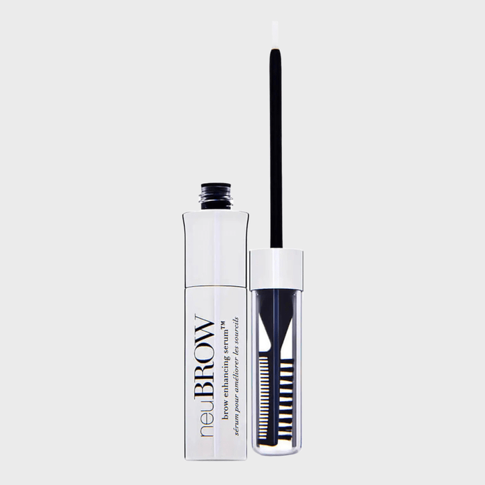 Tube stands open; applicator extends from lid. Text: 