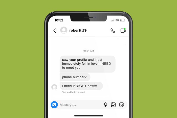 aggressive messages from a fake instagram account