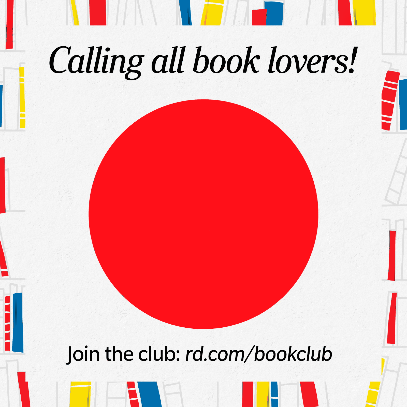 A large red circle dominates the center; text reads, 