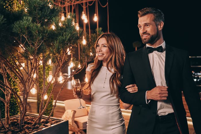 Beautiful young couple in formalwear