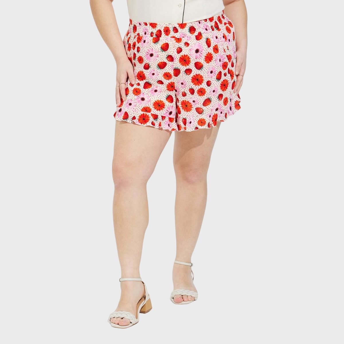 Retro Chic Ruffle Hem Short