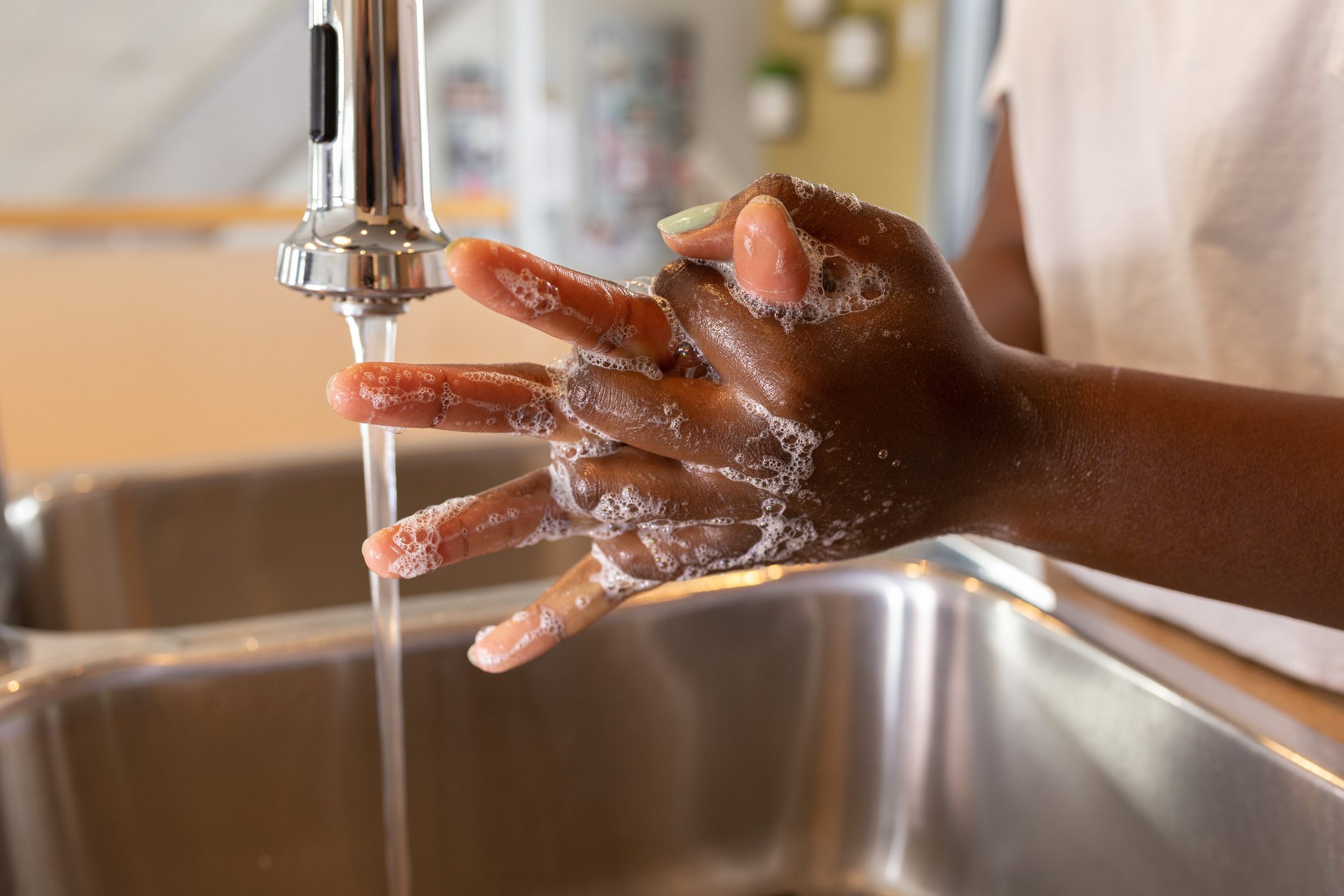 washing hands