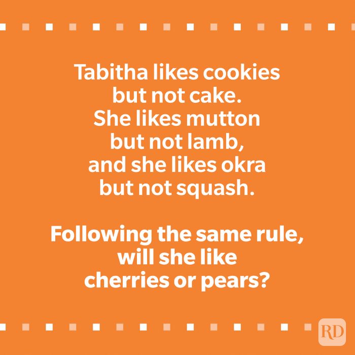 Mensa quiz Riddle