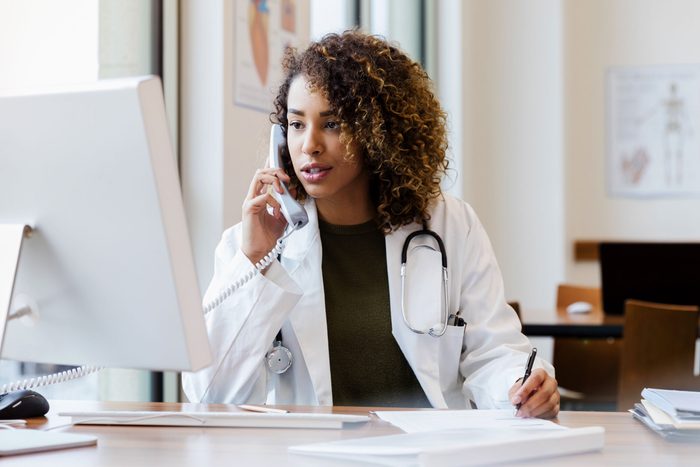 doctor on the phone
