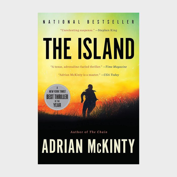 Book cover features silhouette walking through tall grass at sunset. Text includes 